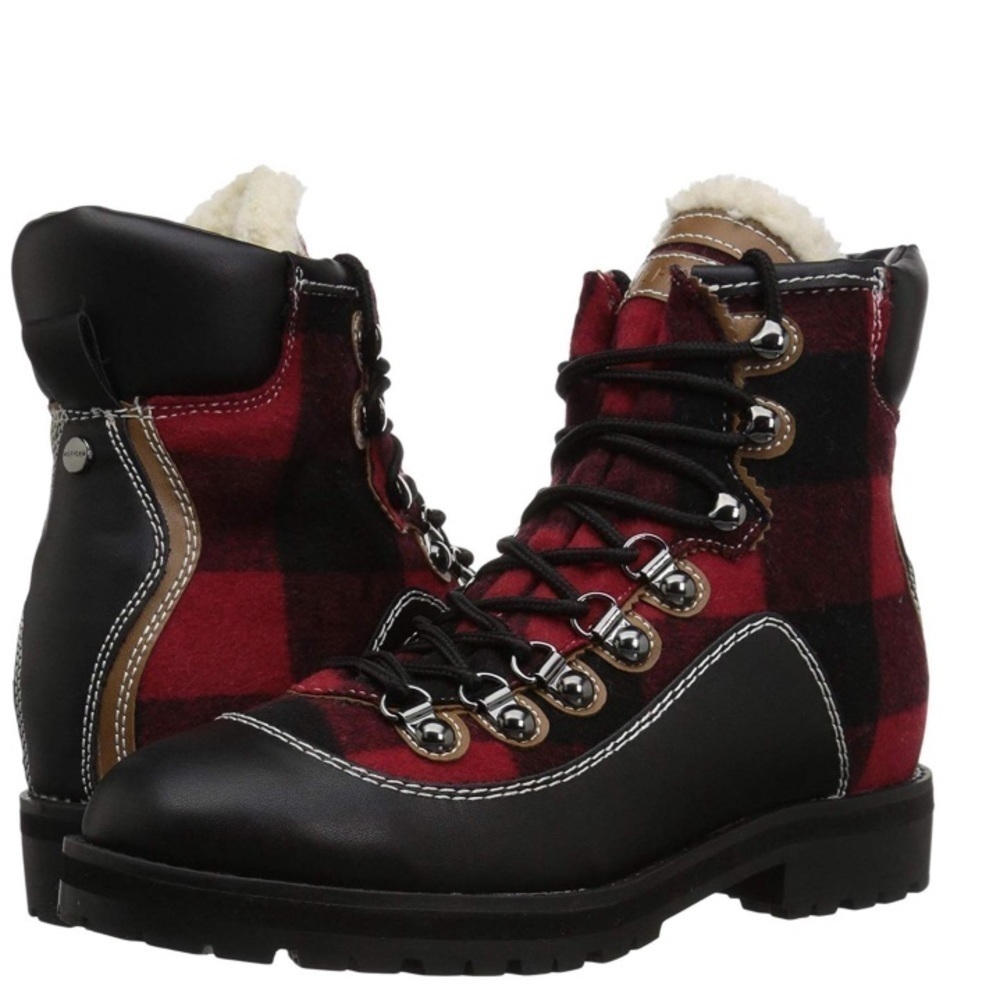Tommy Hilfiger Tonny 2 flannel combat boots 6.5